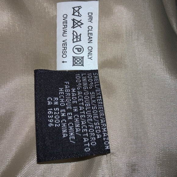 Liz Claiborne cream silk double breasted jacket Sz 10 Lagenlook tuxedo collar - Picture 5 of 5